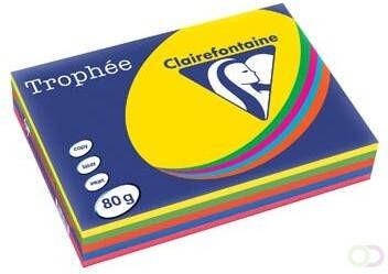 Clairefontaine TrophÃÂ©e intens A4 80 g 5 x 100 vel geassorteerde kleuren